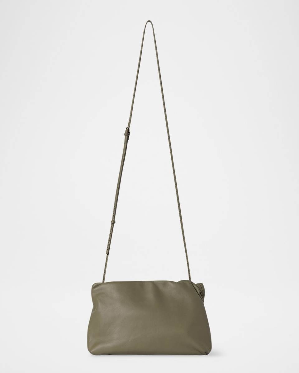 Bourse Crossbody Bag in Silk Leather